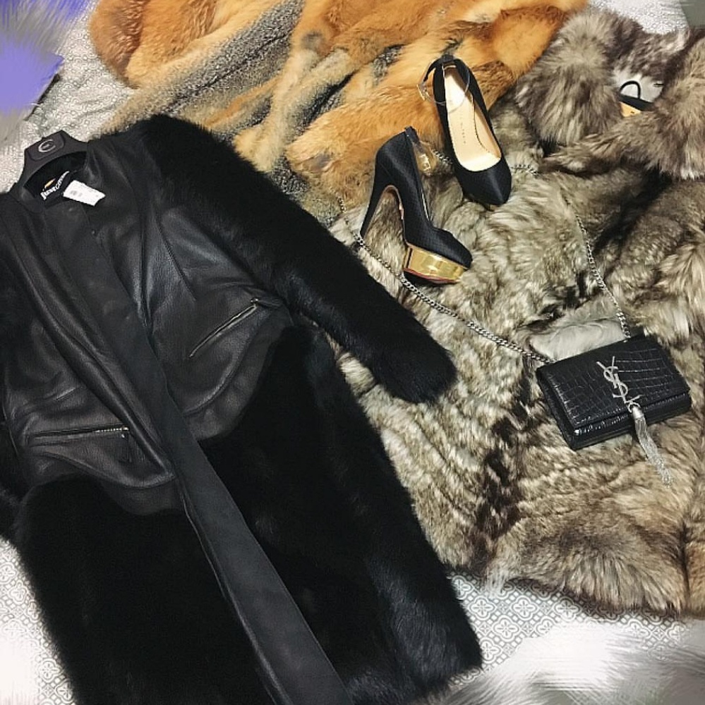 Just cavalli coat real fur